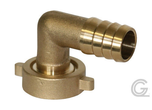 Brass elbow screw connection